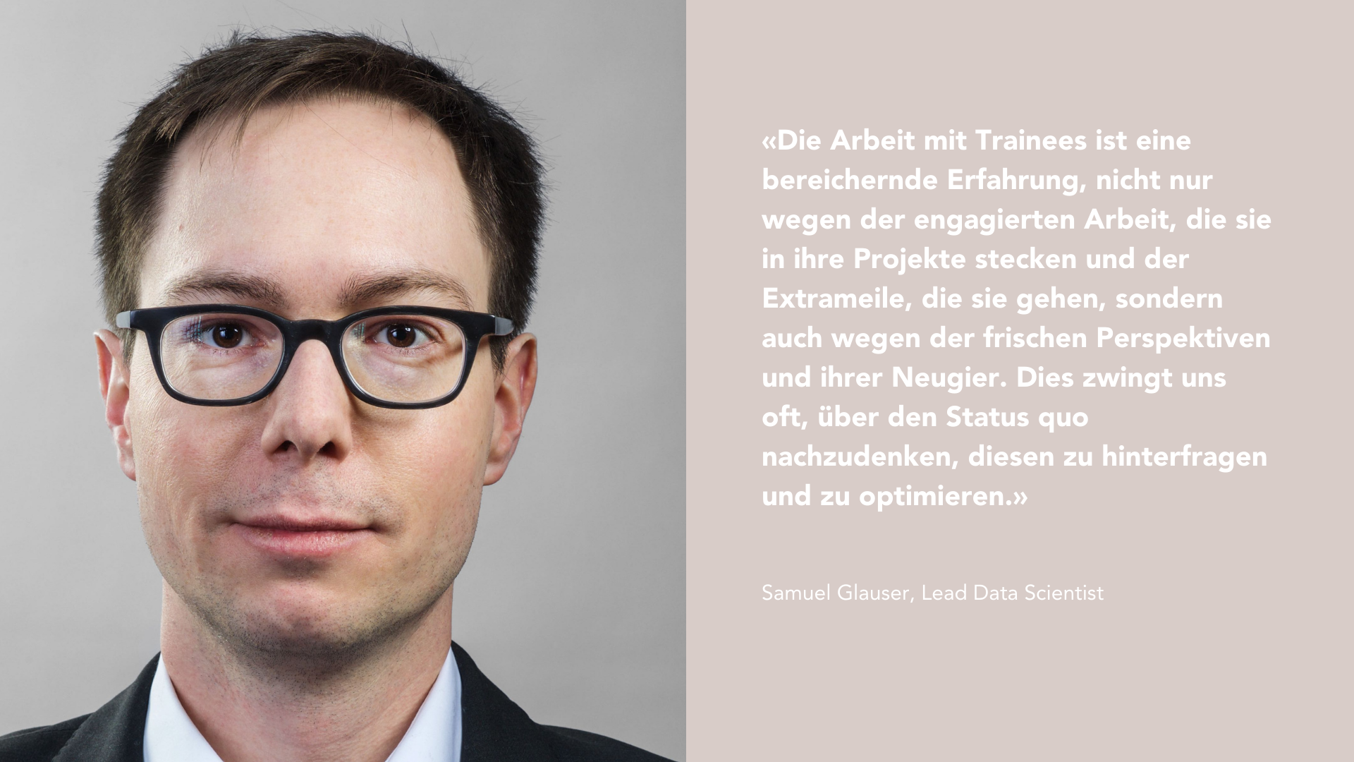 Samuel Glauser, Lead Data Scientist
