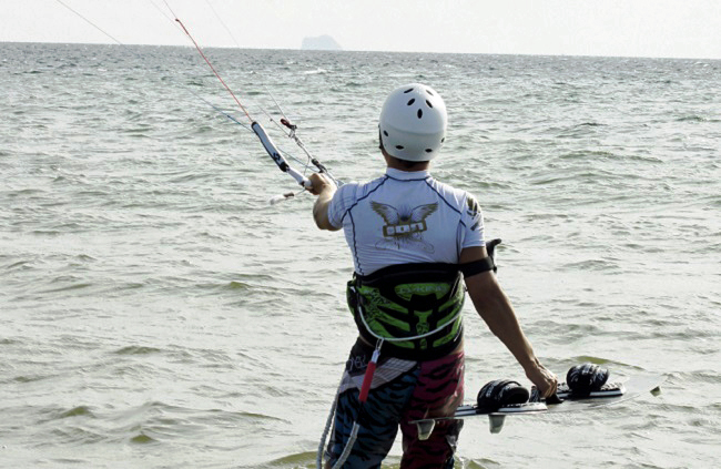 Michel Maiorano, the kite surfer...